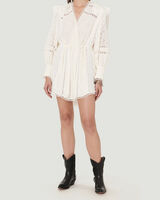 CASSIE LONG SLEEVE V NECK MINI DRESS  image number null